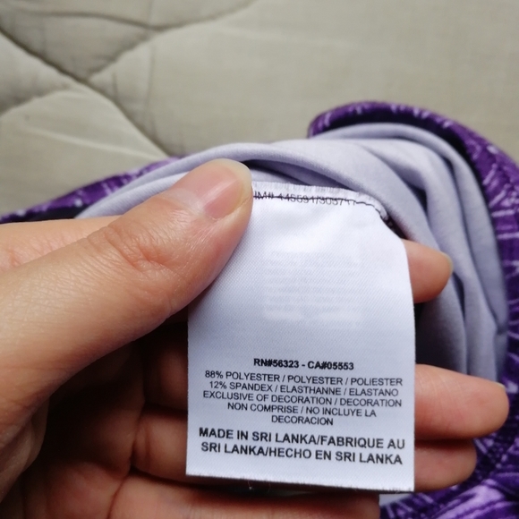 NIKE Dri-Fit G87 Geometric Aztec Racerbank Tank Top Purple Medium - Picture 2 of 9